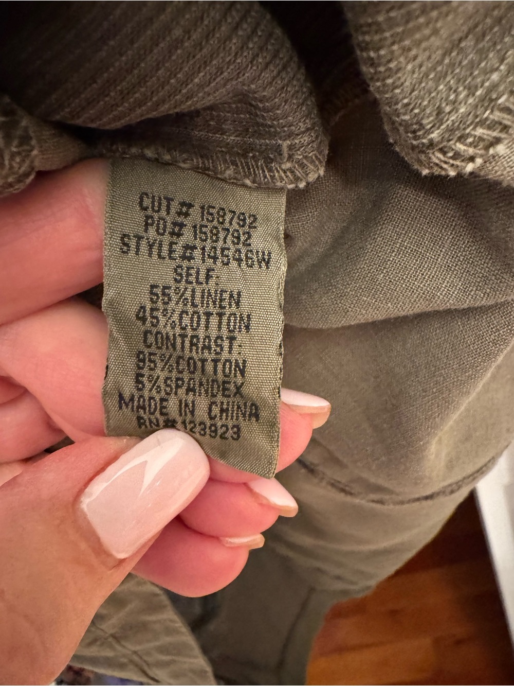 Washed Olive Short Sleeve Zip-Front Dress - Picture 6 of 6
